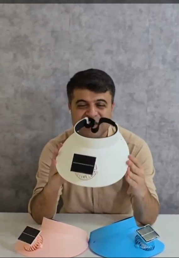 کلاه فن دار شارژی خورشیدی(ارسال رایگان)